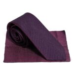 Houndstooth Pattern Navy Blue - Burgundy Tie – Wessi
