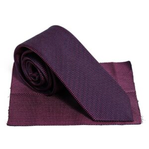Houndstooth Pattern Navy Blue - Burgundy Tie – Wessi
