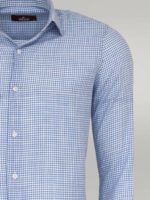 Houndstooth-Pattern-Sky-Blue-Men-Shirt-Wessi-2