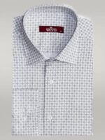 Houndstooth-Pattern-Slim-Fit-Ecru-Men-Shirt-Wessi-1