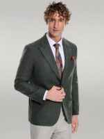 Houndstooth-Pattern-Wool-Green-Men-Blazer-Wessi-3