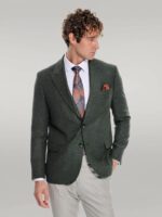 Houndstooth-Pattern-Wool-Green-Men-Blazer-Wessi-5