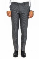 Houndstooth Patterned Anthracite Men Pants
