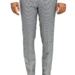 Houndstooth Patterned Black Men Pants - Wessi