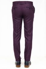 Houndstooth-Patterned-Burgundy-Men-Pants-Wessi-5