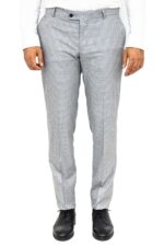 Houndstooth Patterned Grey Men Pants