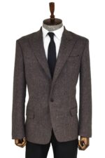 Houndstooth Wool Black Men Blazer