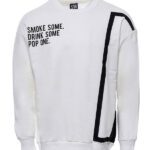Human Figure Crew Neck White Sweatshirt - Wessi
