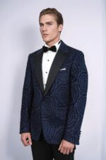 Hypnose-Pattern-Peak-Lapel-Slim-Fit-Navy-Blue-Men-Tuxedo-Blazer-Wessi-2
