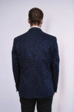 Hypnose-Pattern-Peak-Lapel-Slim-Fit-Navy-Blue-Men-Tuxedo-Blazer-Wessi-4