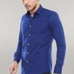 Indigo Blue Slim Fit Men's Shirt | Wessi