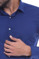 Indigo-Blue-Slim-Fit-Mens-Shirt-Wessi-2