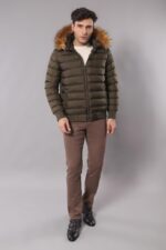 Khaki-Fur-Hooded-Mens-Puffer-Coat-Wessi-4