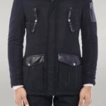 Leather Modeled Black Slim Fit Quilted Jacket - Wessi