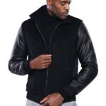 Leather Sleeve Black Cachet Coat | Wessi