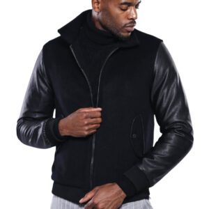 Leather Sleeve Black Cachet Coat | Wessi