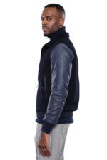 Leather-Sleeve-Navy-Blue-Cachet-Coat-Wessi-1