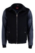 Leather-Sleeve-Navy-Blue-Cachet-Coat-Wessi-4