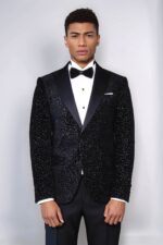 Leopard-Pattern-Slim-Fit-Black-Men-Evening-Dinner-Blazer-Wessi-1