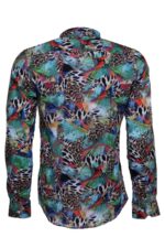Leopard-Pattern-Slim-Fit-Long-Sleeves-Multicolor-Men-Shirt-Wessi-2