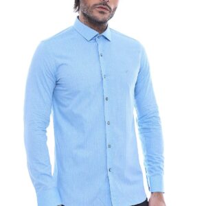 Light Blue Cotton Shirt for Men | Wessi