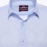 Light Blue Patterned Long Sleeve Shirt - Wessi