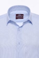 Light Blue Patterned Long Sleeve Shirt