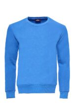 Light Blue Plain Circle Neck Sweatshirt