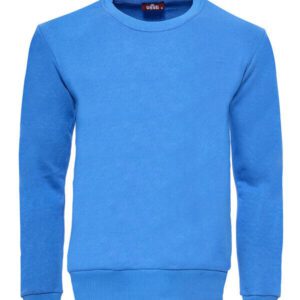 Light Blue Plain Circle Neck Sweatshirt - Wessi