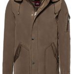 Light Brown Pocket Hooded Men's Coat - Wessi
