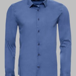 Long Sleeve Slim-Fit Navy Blue Men Shirt - Wessi