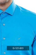 Long-Sleeves-Cotton-Satin-Slim-Fit-Turquoise-Men-Shirt-Wessi-1