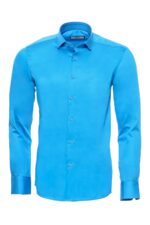 Long-Sleeves-Cotton-Satin-Slim-Fit-Turquoise-Men-Shirt-Wessi-2