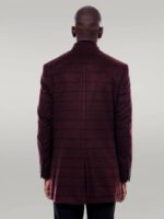 Mandarin-Collar-Burgundy-Checked-Coat-Wessi-2