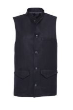 Mandarin Collar Cachet Black Men Vest
