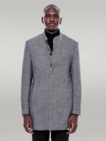Mandarin-Collar-Grey-Short-Coat-Wessi-1