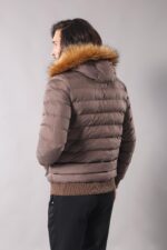 Mens-Brown-Down-coat-with-Fur-Wessi-4