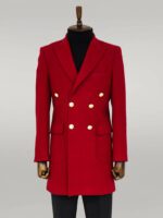 Metal-Buttoned-Double-Breasted-Burgundy-Men-Coat-Wessi-2