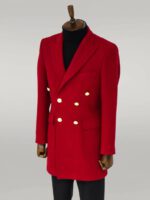 Metal-Buttoned-Double-Breasted-Burgundy-Men-Coat-Wessi-3