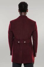Metal-Buttoned-Double-Breasted-Burgundy-Men-Long-Coat-Wessi-2