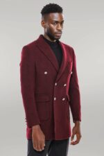 Metal-Buttoned-Double-Breasted-Burgundy-Men-Long-Coat-Wessi-4