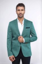 Modeled-Cotton-Green-Blazer-Wessi-3