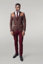 Modeled-Slim-Fit-Brown-Blazer-Wessi-2