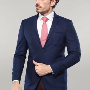 Modeled Slim Fit Navy Blue Jacket | Wessi