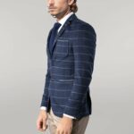 Modeled Slim Fit Navy Blue Jacket | Wessi