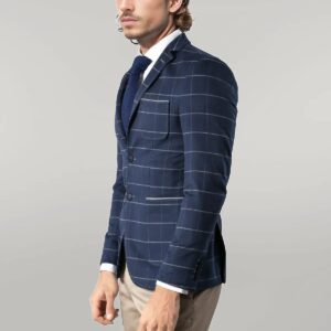 Modeled Slim Fit Navy Blue Jacket | Wessi