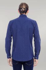 Navy-Blue-Floral-Patterned-Slim-Fit-Shirt-Wessi-3