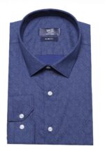 Navy-Blue-Floral-Patterned-Slim-Fit-Shirt-Wessi-4