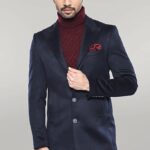 Navy Blue Long Coat - Wessi