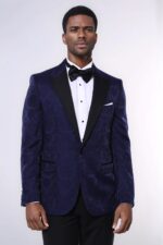 Navy-Blue-Patterned-Party-Blazer-Wessi-1